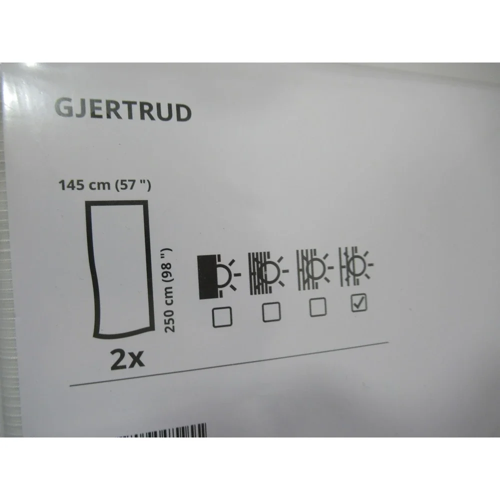 NEW Ikea GJERTRUD Sheer Curtain Set 2 Panels (1 pair) 57x98 Textured White